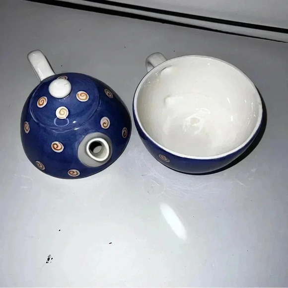 EUC Cardinal Solo Jazz Cafe Ceramic Tea Pot and Cup Hand Painted - Picture 6 of 7